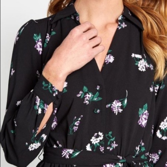 NWT ModCloth Black Everything and More Floral Jumpsuit - Picture 4 of 8